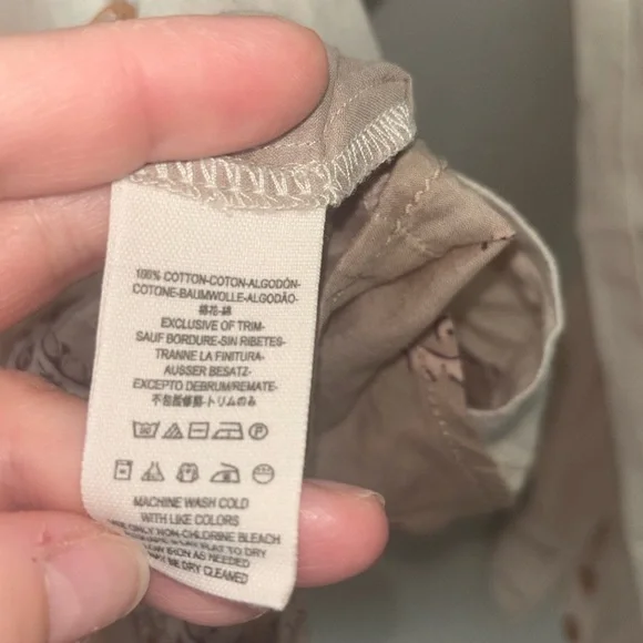 Cream and White Embellished Free People button down top - Picture 6 of 6